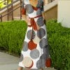 Lily | Rust & Gray Abstract Polka Dot Tie-Waist Short-Sleeve Maxi Dress - Women