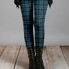 Lily | Teal & Black Plaid Leggings - Women & Plus