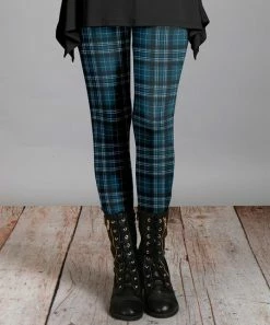 Lily | Teal & Black Plaid Leggings - Women & Plus