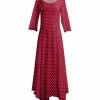 Lily | Red & White Polka Dot Handkerchief Maxi Dress - Women