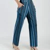 Lily | Dark Blue Stripe Palazzo Pants - Women