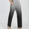 Lily | Black & Gray Ombré Pocket Straight-Leg Pants - Women