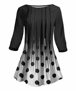 Lily | Black & White Polka Dot Tunic - Women
