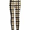 Lily | Black & Goldtone Plaid Leggings - Plus