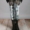 Lily | Gray & Blue Harlequin Leggings - Women
