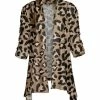 Lily | Brown & Black Leopard Open Cardigan - Women