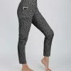 Lily | Gray & Black Leopard Pocket Leggings - Plus