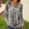 Lily | Pink & Mauve Floral V-Neck Tunic - Women
