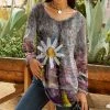 Lily | Gray & Taupe Floral Long-Sleeve Tunic - Women & Plus