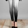 Lily | Black & White Abstract Ombré Leggings - Women & Plus