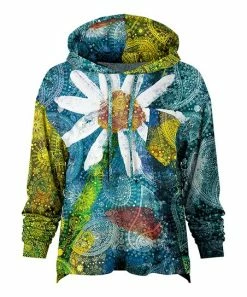 Lily | Teal & Olive Daisy Pocket Hoodie - Women & Plus