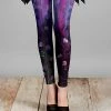 Lily | Purple & Blue Leaf Leggings - Women