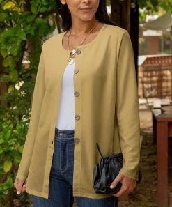 Lily | Yellow Button-Up Cardigan - Women