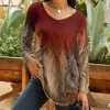 Lily | Red & Beige Forest V-Neck Tunic - Women & Plus