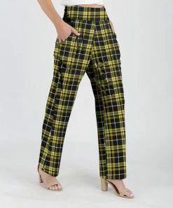 Lily | Black & Green Plaid Pocket High-Waist Wide-Leg Pants - Women & Plus