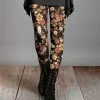 Lily | Brown & Orange Floral Leggings - Women & Plus