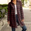 Lily | Black & Red Plaid Longline Tunic - Women & Plus