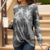 Lily | Medium & Light Gray Star Twist-Front Crewneck Tunic - Women & Plus