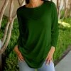 Lily | Green Long-Sleeve Crewneck Tunic - Women & Plus