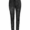 Lily | Black & White Dot Velvet Skinny Pants - Plus