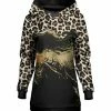 Lily | Black & Cream Leopard Kangaroo Pocket Hoodie - Women & Plus