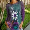 Lily | Purple & Teal Floral Tunic - Women & Plus