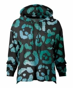 Lily | Turquoise Leopard Chest-Pocket Hoodie - Women & Plus