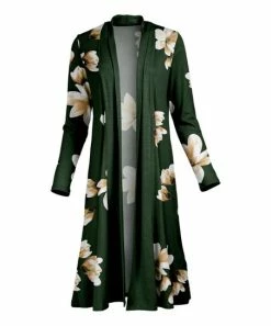 Lily | Green & Beige Floral Duster - Women & Plus