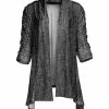 Lily | Dark Gray Marled Open Cardigan - Women & Plus