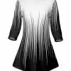 Lily | White & Black Abstract Boatneck Tunic - Women & Plus