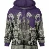Lily | Purple & Cream Paisley Chest Pocket Hoodie - Women & Plus