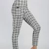 Lily | Gray & White Plaid Pocket Leggings - Women & Plus