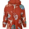 Lily | Orange & Blue Floral Chest Pocket Hoodie - Women & Plus