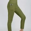 Lily | Olive Green Pocket Leggings - Women