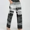 Lily | Gray & White Abstract Pocket Wide-Leg Pants - Women