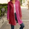 Lily | Red & Pink Confetti Button-Up Tunic - Plus