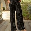 Lily | Black & Red Strawberries Pocket Wide-Leg Pants - Women & Plus