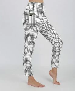 Lily | Black & White Grid Pocket Leggings - Women & Plus