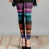 Lily | Purple & Teal Stripe Leggings - Women & Plus