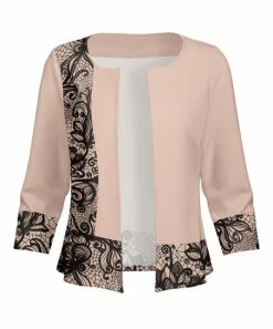 Lily | Cream & Black Floral Open Cardigan - Women