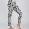 Lily | Blue Multicolor Houndstooth Pocket Leggings - Plus