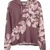 Lily | Mauve & Rose Leaves Chest-Pocket Hoodie - Women & Plus