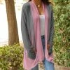 Lily | Gray & Pink Abstract Ombré Pocket Open Cardigan - Women & Plus
