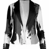 Lily | Black & White Abstract Open Blazer - Women & Plus