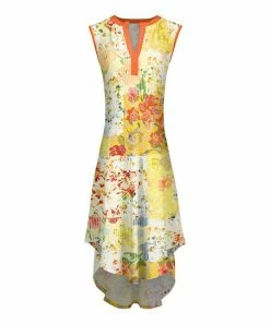 Lily | Yellow & Orange Floral Hi-Low Maxi Dress - Women & Plus