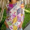 Lily | Purple & Yellow Patchwork Tunic - Women & Plus