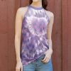 Lily | Purple & White Tie-Dye Heart High-Neck Sleeveless Tunic - Women & Plus