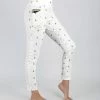 Lily | White & Lavender Dot High-Waist Pocket Leggings - Women & Plus