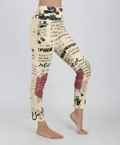 Lily | Beige & Black Abstract High-Waist Pocket Leggings - Women & Plus