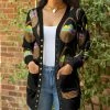 Lily | Black & Brown Easter Basket Pocket Button-Up Cardigan - Women & Plus